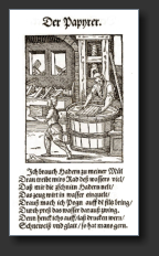 Der Papierer (Papiermacher), aus dem Ständebuch von Hans Sachs 1568