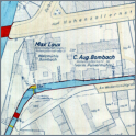 Pulvermühlengelände, DREWAG-Plan 1936 (Ausschnitt), Stadtarchiv Dresden