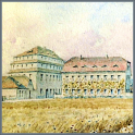 Spiegelschleife 1861, Blick Richtung Stadt, Aquarell von Julius Otto Canzler (sog. Canzler – Chronik) Museen der Stadt Dresden, Städtische Galerie Dresden, Foto vom Original W. Müller