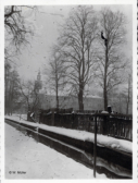 Mühlgraben flussaufwärts zur Schlosskirche gesehen, 1930